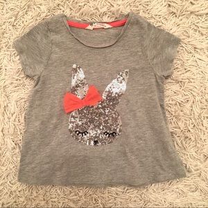 H&M girls sequin bunny top, 2-4Y